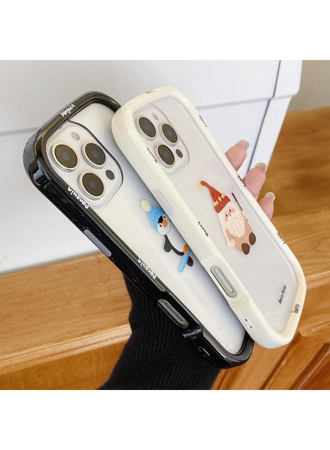 S-TOP Case For iPhone 14 Pro Max Christmas Pattern Colorful PC Frame TPU Clear Phone Case - Image 4