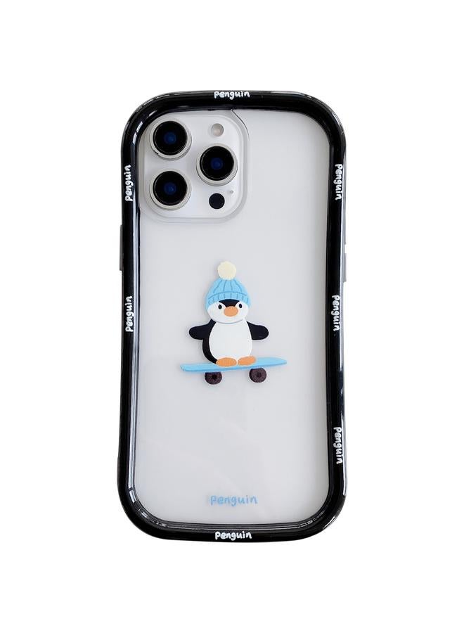 S-TOP Case For iPhone 14 Pro Max Christmas Pattern Colorful PC Frame TPU Clear Phone Case - Image 1