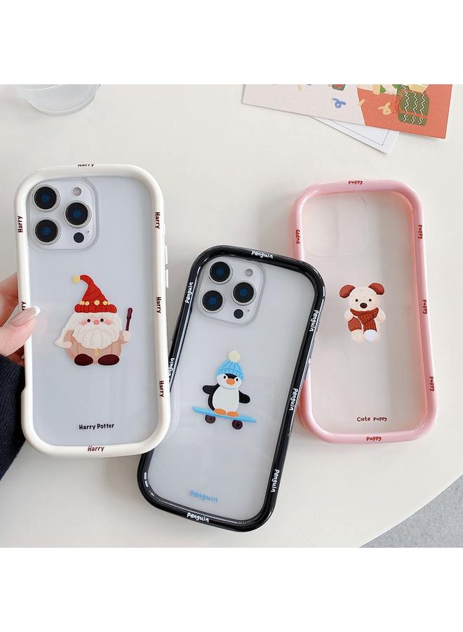 S-TOP Case For iPhone 14 Pro Max Christmas Pattern Colorful PC Frame TPU Clear Phone Case - Image 2