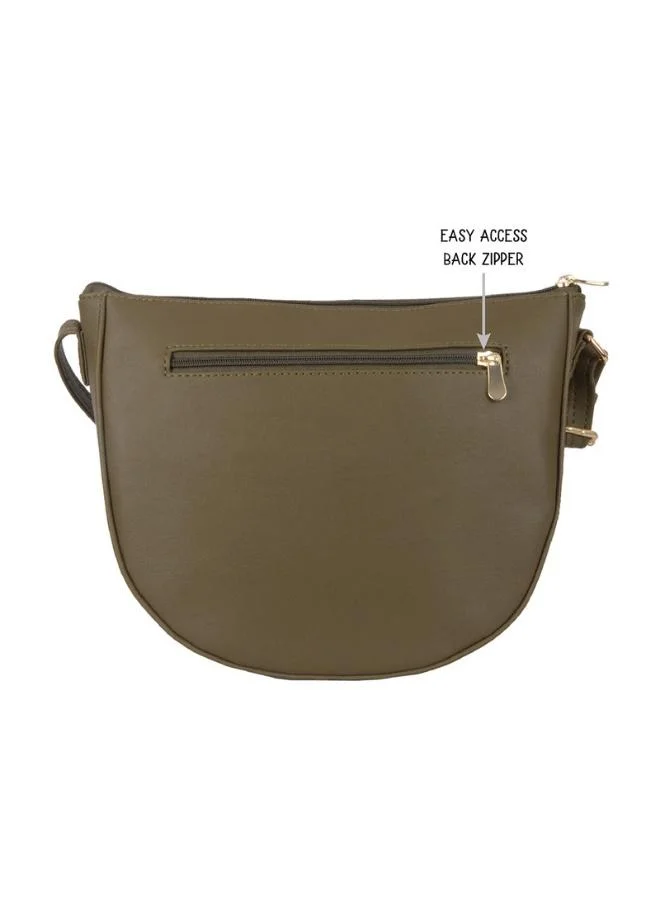 Baggit Green Women’s Green Sling Bag | Medium Size Stylish Crossbody Purse | Trendy Casual Handbag for Women & Girls | Lightweight Shoulder Bag for Everyday Use for Women | Best Price UAE