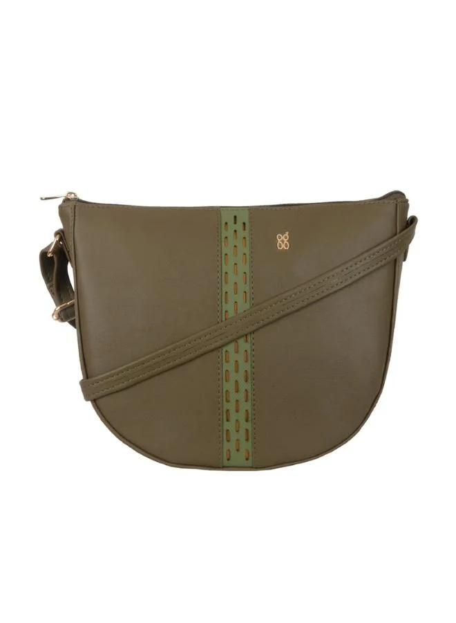 Baggit Women’s Green Sling Bag | Medium Size Stylish Crossbody Purse | Trendy Casual Handbag for Women & Girls | Lightweight Shoulder Bag for Everyday Use