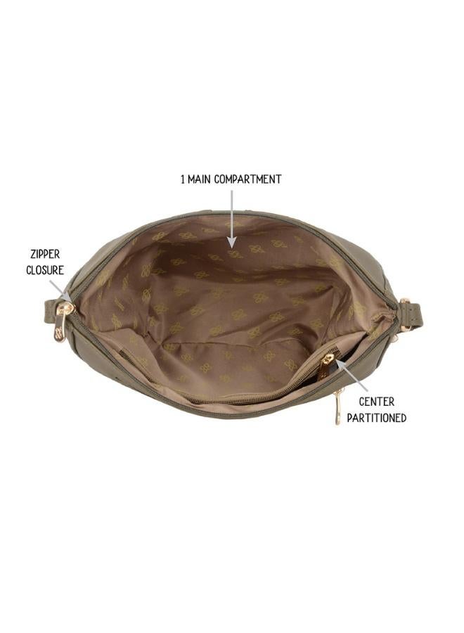 Baggit Women’s Green Sling Bag | Medium Size Stylish Crossbody Purse | Trendy Casual Handbag for Women & Girls | Lightweight Shoulder Bag for Everyday Use - Image 5