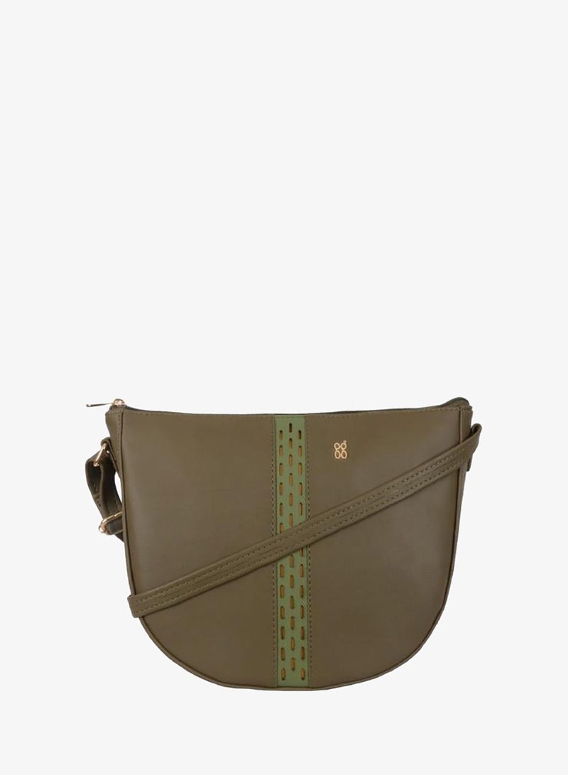 Baggit Women’s Green Sling Bag | Medium Size Stylish Crossbody Purse | Trendy Casual Handbag for Women & Girls | Lightweight Shoulder Bag for Everyday Use - Image 1