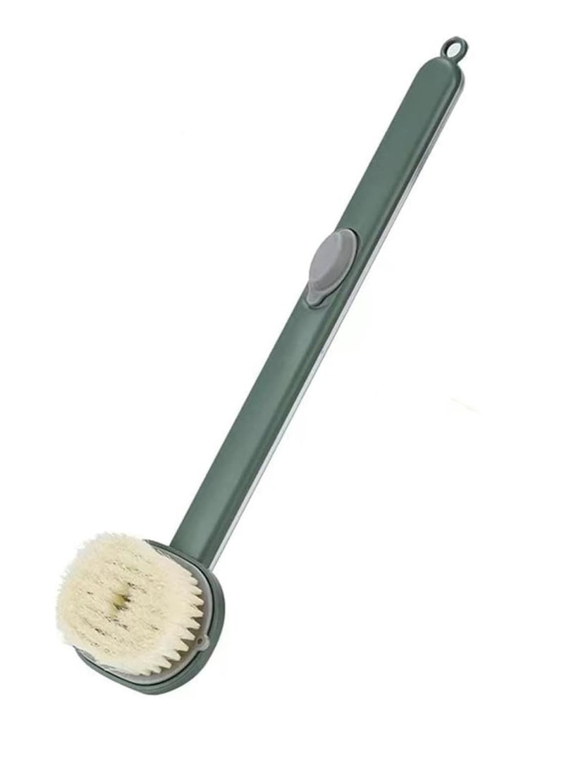 Beauenty Long Handle Detachable Bath Massager Brush, Long Handle Liquid Shower Brush, Detachable Body Back Scrubber Built-in Shower Gel Reservoir, Deep Cleaning Tool for Exfoliating Skinn (Green) - Image 1