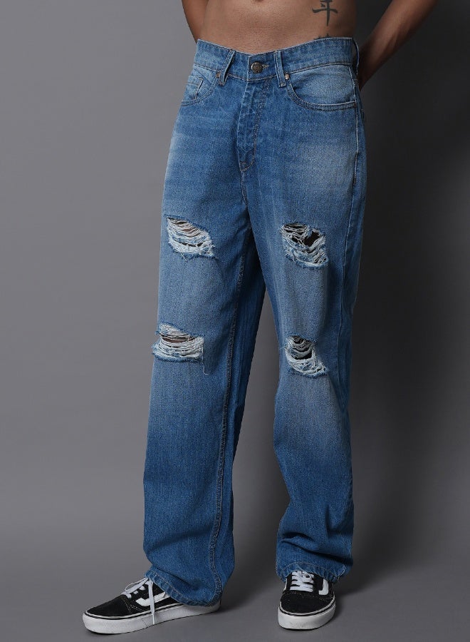 HIGH STAR Mens Blue Jeans - Image 3