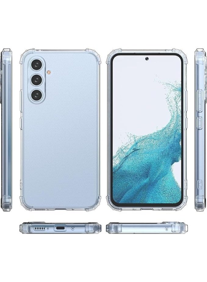 ليون ستور جراب شفاف جالاكسي A55 شبكة الجيل الخامس 5G من البولي يوريثين الحراري، خلفي مطاط السيليكون، ممتص للصدمات بزوايا معززة لسامسونج - Image 3
