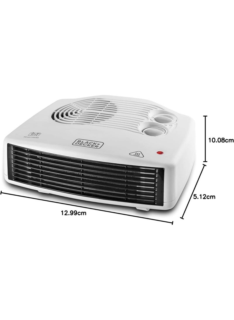 BLACK+DECKER Horizontal Fan Heater White 2400W 2400 W HX230T-B5 Black & White - Image 3