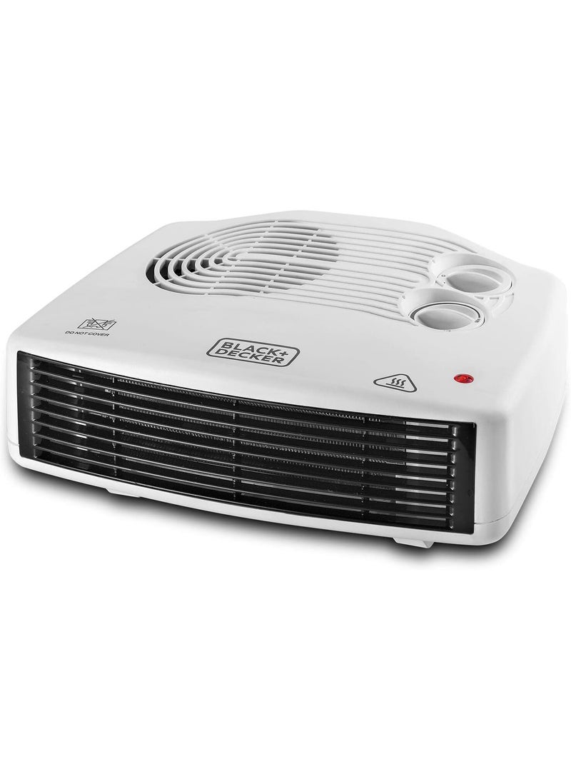 BLACK+DECKER Horizontal Fan Heater White 2400W 2400 W HX230T-B5 Black & White - Image 1