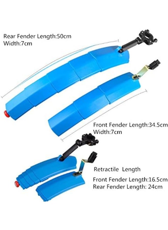 Vbestlife Vbestlife Retractable Bike Fenders Set Fender Front & Rear Mountain Road Bike Mudguard Tyre Mud Guard with LED Light  - Image 4