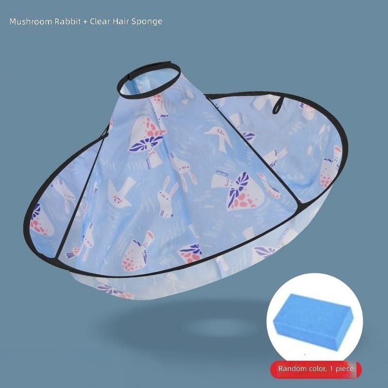 Hair Cutting Cape for Kids & Adults - Non-Stick Hair Salon Cape with Cleaning Sponge