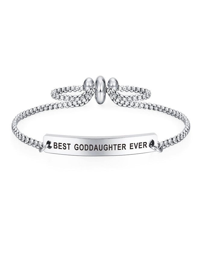 SOUSYOKYO Best Goddaughter Ever Bracelet - Happy Goddaughter Birthday Graduation Mothers Day Jewelry Gifts from Godmother - Image 1