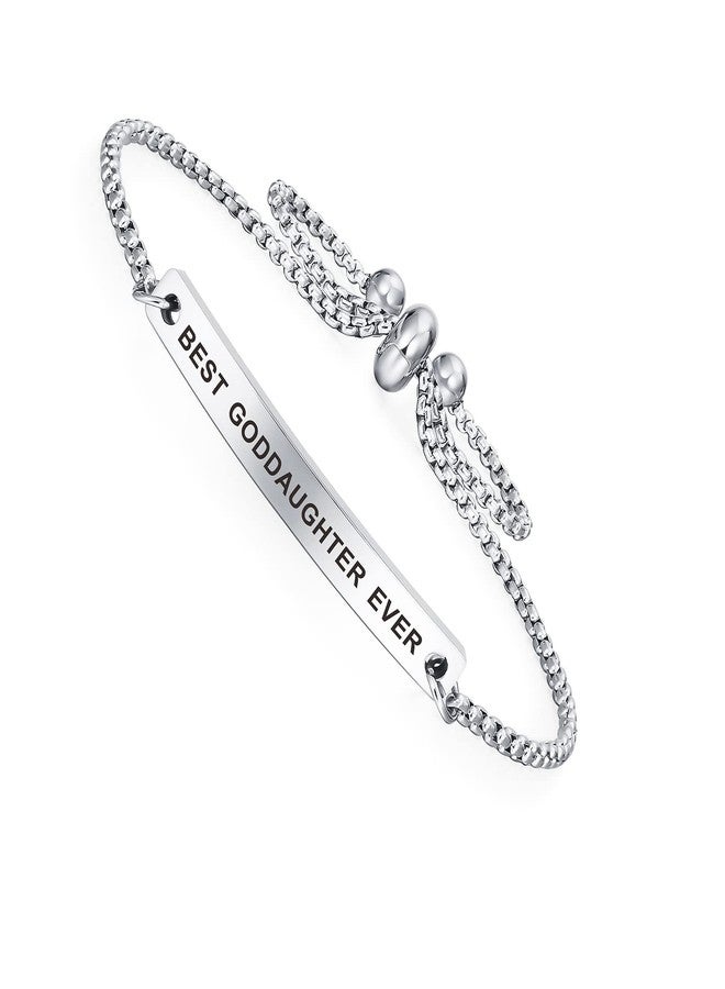 SOUSYOKYO Best Goddaughter Ever Bracelet - Happy Goddaughter Birthday Graduation Mothers Day Jewelry Gifts from Godmother - Image 2