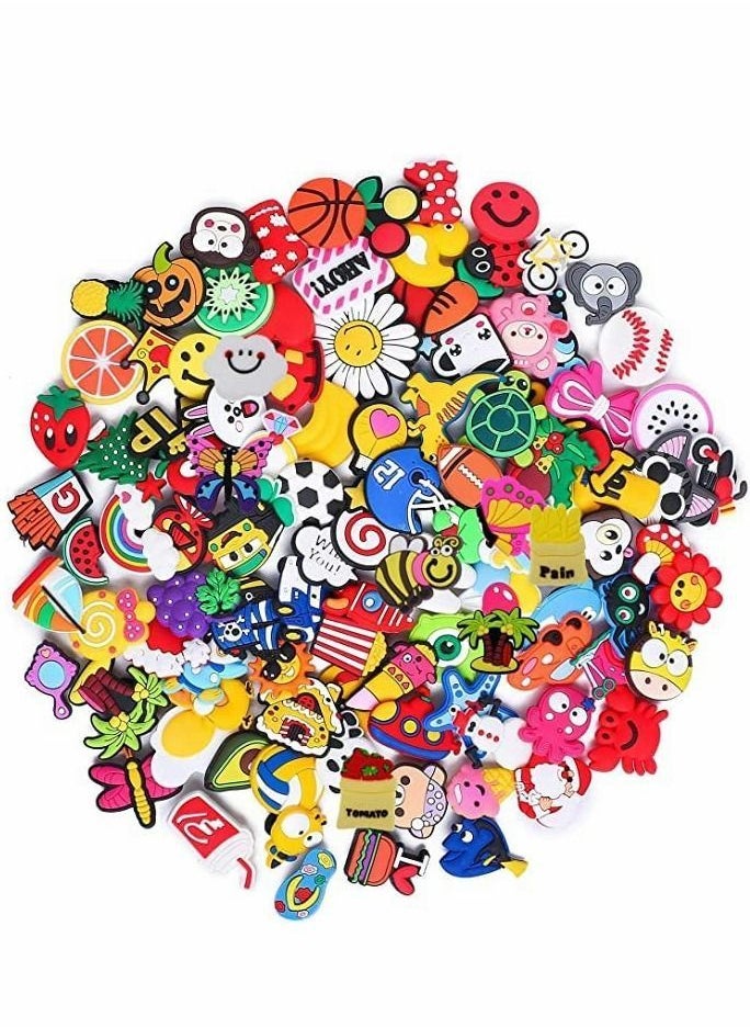 Y&D 60 PCS Shoe Decoration Charms for Crocs, Cartoon Accessories Crocs Random PVC Pins Croc Shoes Sandals Buckle Party Birthday Gift Bracelet Decorations Adult Kids  - Image 1