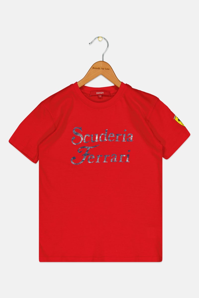 Scuderia Ferrari Kids Boy Short Sleeve Outdoor T-shirt, Red - Image 2