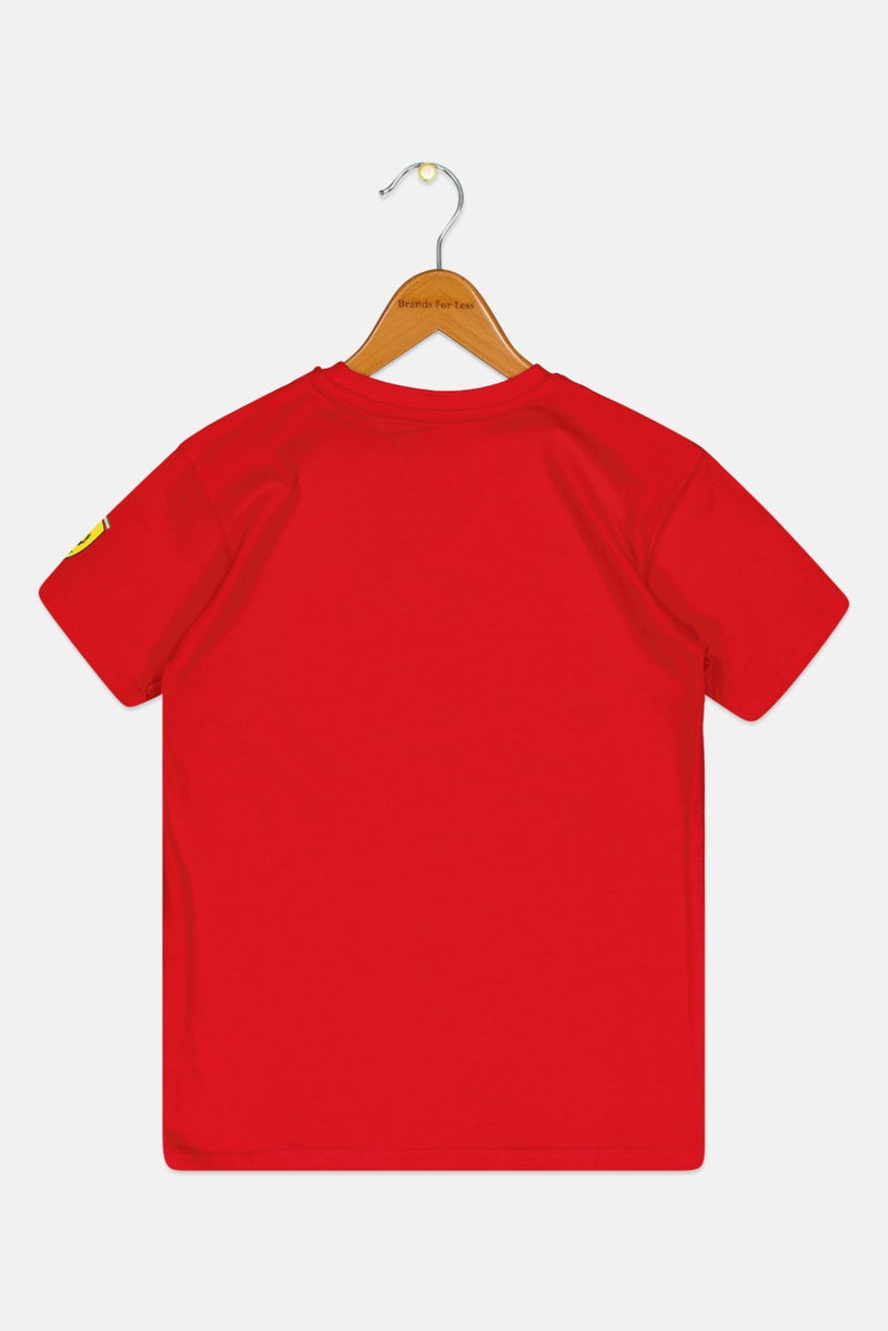 Scuderia Ferrari Kids Boy Short Sleeve Outdoor T-shirt, Red - Image 3
