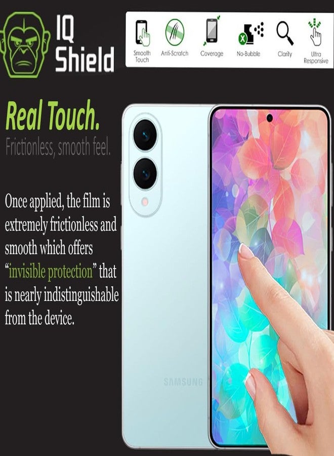 IQShield 2 Pack for Samsung Galaxy S25 Edge 6.7" Screen Protector: Clear TPU Film, Anti-Bubble, Scratch-Resistant, Case Friendly, HD Clarity for Ultimate Protection Fingerprint Unlock - Image 4