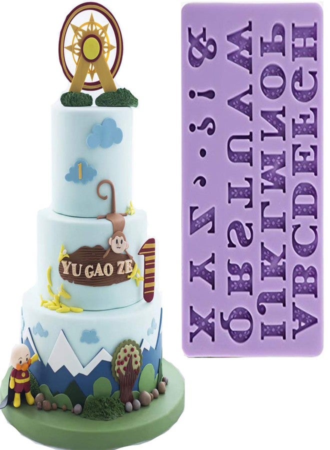 Anyana mini letters alphabet comma exclamation mark silicone mold Fondant Mould for gum paste tool Sugar paste supplies birthday cake decorating cupcake topper decoration - Image 1
