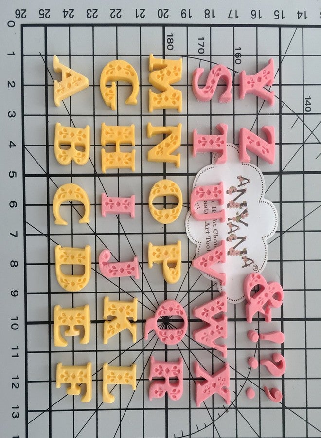 Anyana mini letters alphabet comma exclamation mark silicone mold Fondant Mould for gum paste tool Sugar paste supplies birthday cake decorating cupcake topper decoration - Image 3