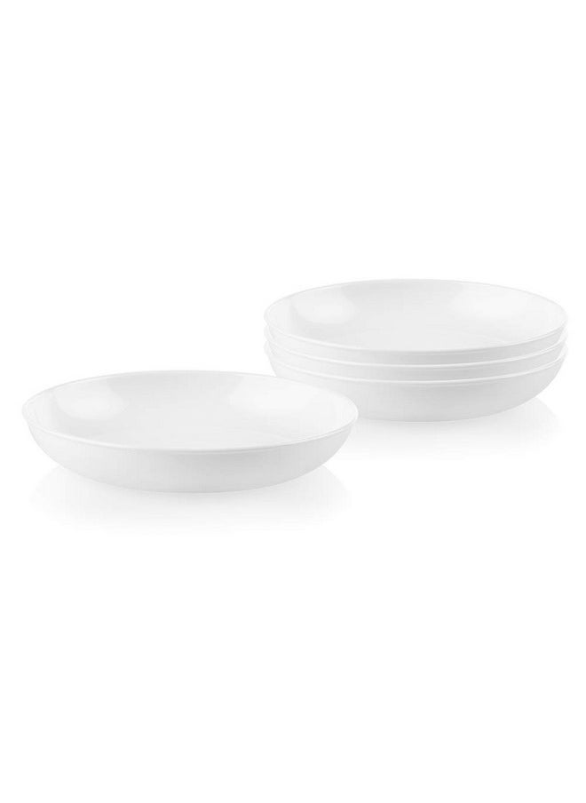 Corelle - Corelle 4-Pc Versa Bowls for Pasta, Salad and More, Service for 4, Durable and Eco-Friendly 30-Oz , Compact Stack Bowl Set, Microwave and Dishwasher Safe, White - Image 1