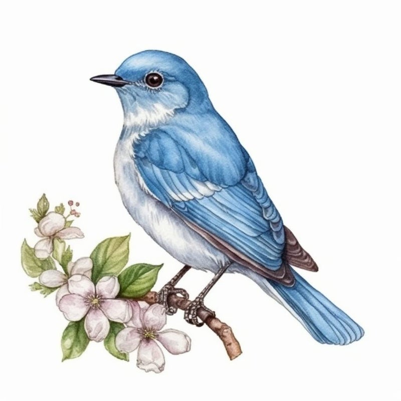 Yoonek Graphics Idaho Mountain Bluebird Bird Syringa Flower Vinyl Decal Sticker for Car Laptop Tumbler More 0084534 - Image 3