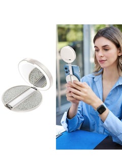 Generic Magnetic Fill Light Mirror with 3 Scene Lighting Modes, Adjustable Magnetic Bracket, 180° Multi-Angle, Type-C Charging, Portable Makeup Mirror with Phone Stand & Powerful Fill Light for Photography, Video & Travel  - Image 1