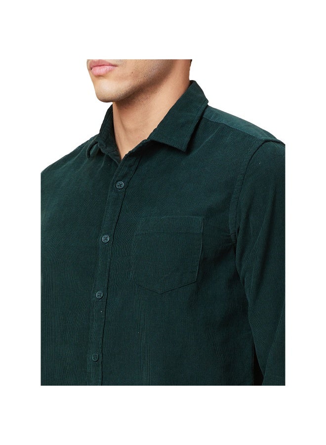 Being Human Mens Green Collared Long Sleeve Shirt - Image 5