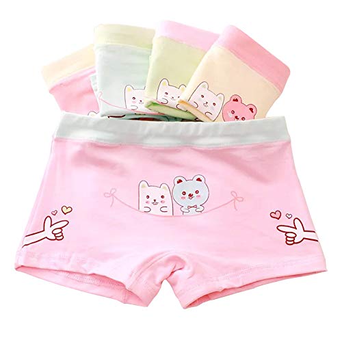 Core Pretty Girls Cotton Underwear Soft & Breathable Boy Shorts Undies for Toddlers 4T-6T | 5-Pack Kids Underpants with Bear Design | Comfy Panties - Image 1
