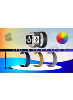 Cosmostech Compatible for Smart Watch Watch 42,44,45,49MM, 1/2/3/4/5/6/se/7/8/Ultra Metal Series Strap and Belt Navy Blue  - Image 5