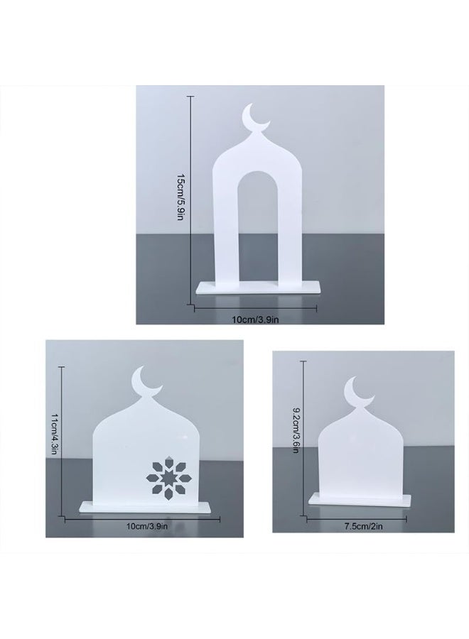 TPGP زينة رمضان لعلامة الطاولة عيد مبارك زينة حفلة رمضان كريم زينة خشبية لعيد الزينة الإسلامية للمنزل - Image 2