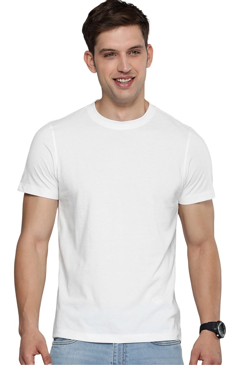 ENCIGER Mens Cotton TShirt Soft Breathable Crew Neck Tee Classic Fit Casual Short Sleeve White XXLarge - Image 2