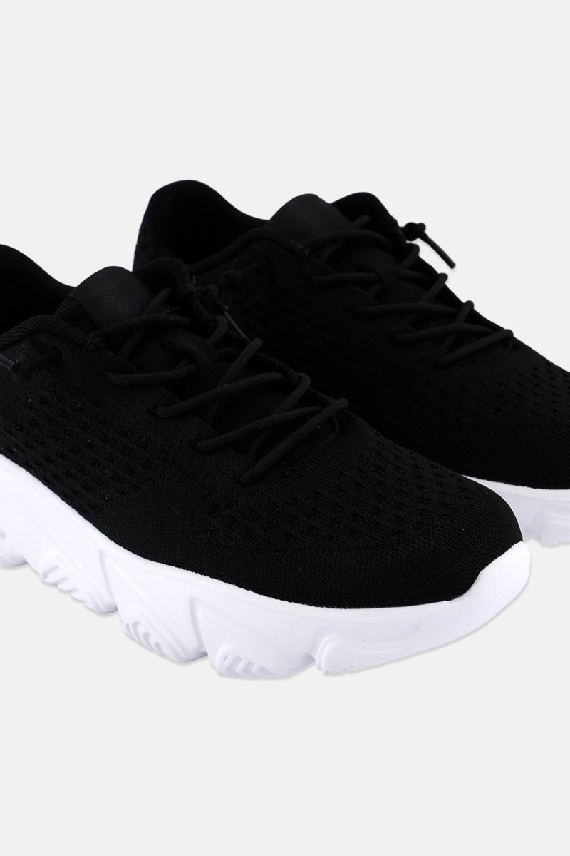 RBX Men Lace Up Training Shoes, Black - Image 3