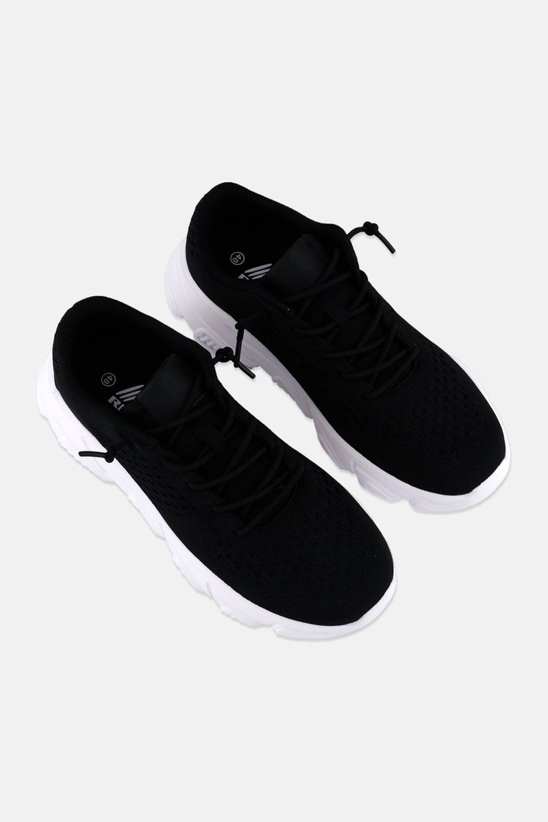 RBX Men Lace Up Training Shoes, Black - Image 4