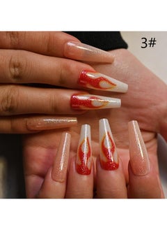 ZJP006-3 Glitter Flame Nail