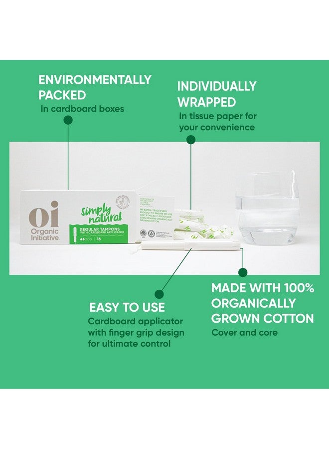 Oi Oi Organic Tampons | Regular/Super Absorbency | 100% Certified Organic Cotton, Unscented | Cardboard Applicator | Leak Free, Easy Grip | 1x14 Super Pack, 1x16 Regular Pack (30 Count) - Image 3