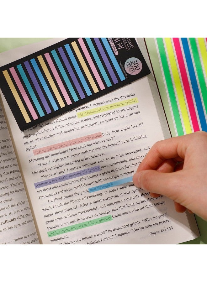 هاوتوكو 2440 قطعة من شريط التمييز الشفاف، شرائط تمييز طويلة قابلة للإزالة لتوضيح الكتب، علامات تبويب شفافة لاصقة من Morandi Neon، علامات صفحات، أعلام فهرس، لوازم مدرسية مكتبية جمالية - Image 3