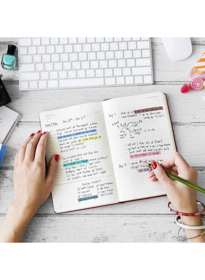 هاوتوكو 2440 قطعة من شريط التمييز الشفاف، شرائط تمييز طويلة قابلة للإزالة لتوضيح الكتب، علامات تبويب شفافة لاصقة من Morandi Neon، علامات صفحات، أعلام فهرس، لوازم مدرسية مكتبية جمالية - Image 5