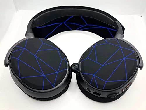 LZYDD 2 in 1 Magnet Cover with Headband for SteelSeries Arctis Pro High Fidelity Gaming Headset/SteelSeries Arctis Pro Wireless Gaming Headset (Blue line) - Image 4