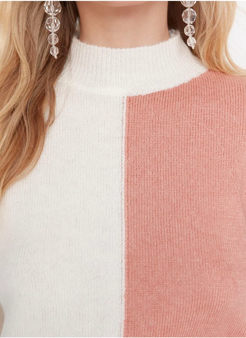 trendyol Colorblock High Neck Sweater