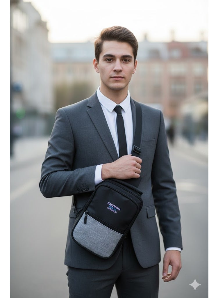 Men’s Crossbody Shoulder Bag Multi-Purpose Modern Design, Lightweight Small Sling Bag for Daily Use, Suitable for Work, Travel, Commuting and Carrying Phone and Wallet - Image 3