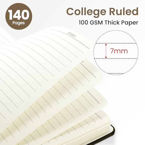 ZOTIA Lined Spiral Journal for Women, A5 Cute Hardcover College Ruled Notebook for Work, School & Note Taking, Aesthetic Writing Journal, 140 Pages (5.8" x 8.3"), Wild Rose - Image 2