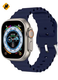 "Ocean Band for Apple Watch – Breathable, Adjustable Soft Silicone Sport Band, Fits 49mm to 38mm, Compatible with iWatch Series Ultra, 8, 7, SE, 6, 5, 4, 3, 2, 1"