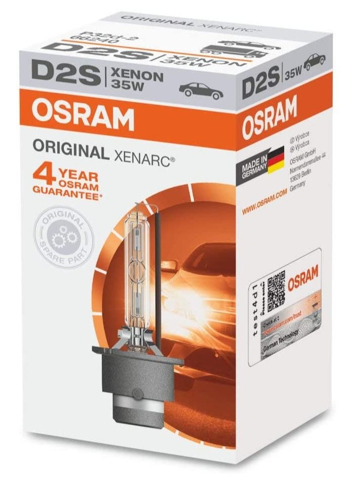 Osram - Set of 1 Osram/Sylvania Xenarc (Xenon) D2S Headlight Bulbs 66240 - NEW OEM - 35W - Image 1