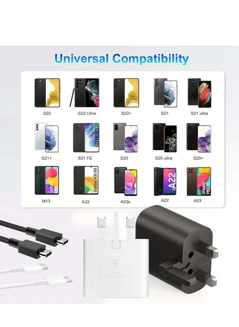 اوليو - 45 واط لشاحن هاتف سامسونج فائق السرعة، ومحول طاقة مع قابس وكابل USB C - Image 1
