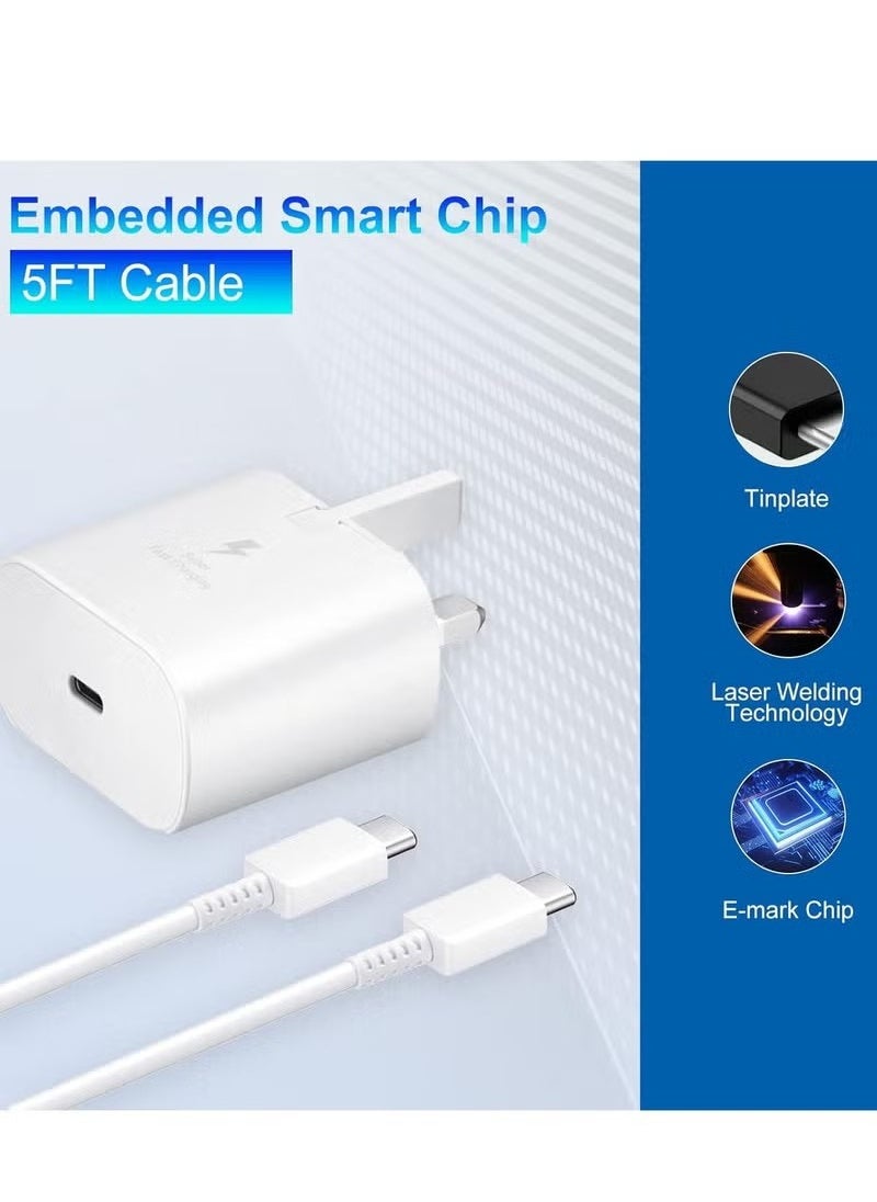 اوليو - 45 واط لشاحن هاتف سامسونج فائق السرعة، ومحول طاقة مع قابس وكابل USB C - Image 1