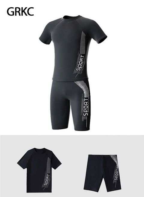 Men’s Swimwear Set – Training Swimsuit with Top and Shorts for Youth & Adults, Plus Sizes Available
