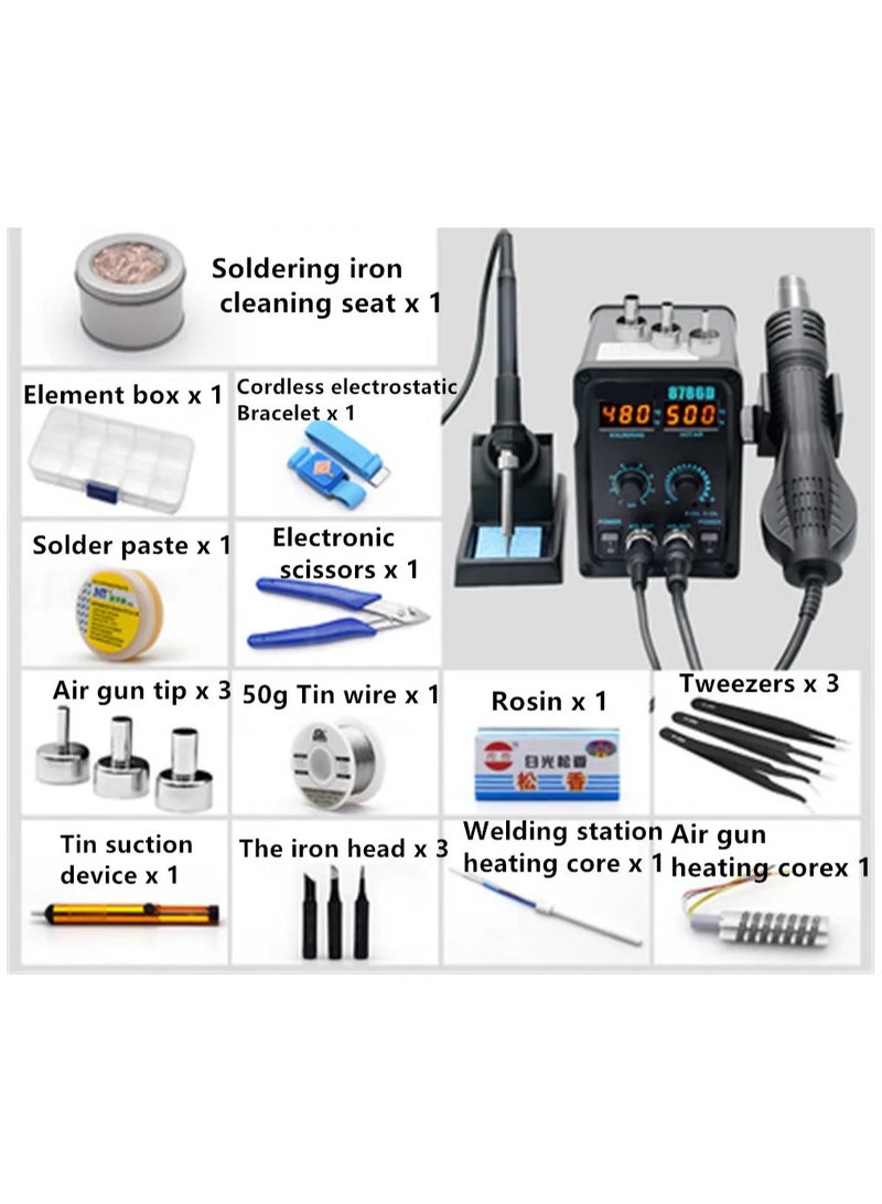 Soldering Iron Hot Air Station BGA Rework Station Phone Repair Smd Solder Tool Welding Station  - Image 3
