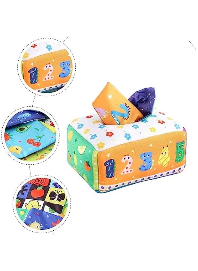 RYNX Baby Tissue Box Toy Baby Montessori Soft Box Toy Set Soft Newborn ToySuitable For 612 Months Old Children Magic Box Toy Or Preschool Education Toy - Image 4
