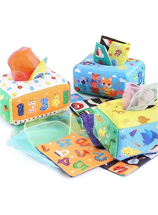 RYNX Baby Tissue Box Toy Baby Montessori Soft Box Toy Set Soft Newborn ToySuitable For 612 Months Old Children Magic Box Toy Or Preschool Education Toy - Image 5