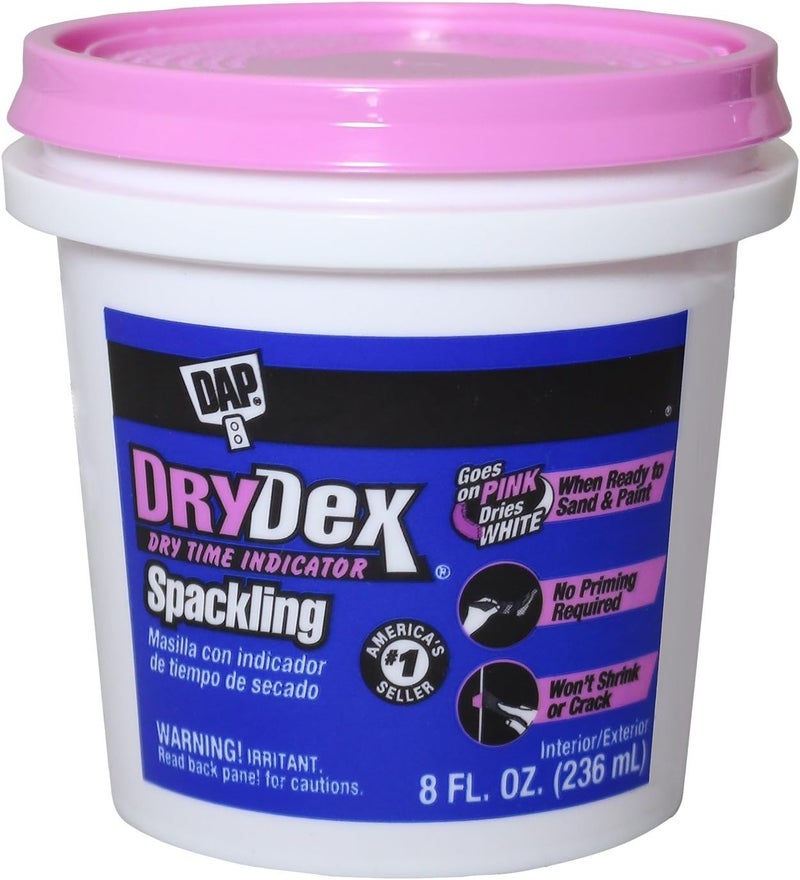 DAP DryDex Spackling 8 oz - Interior/Exterior Use with Dry Time Indicator - Image 1