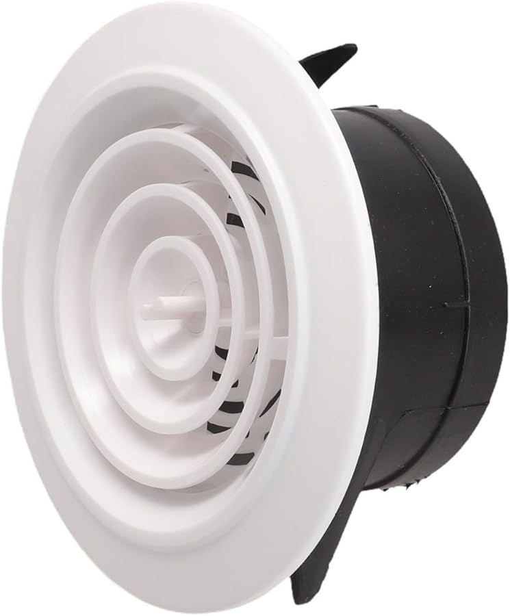 White ABS Adjustable Wall Vent Cover Interior Grille Easy Installation 100mm - Image 4